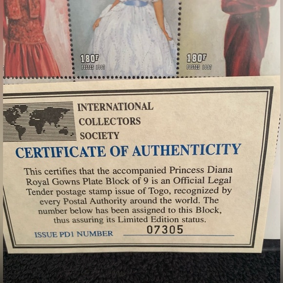 Princess Diana 1997 International Collectors Society USPS Stamps - Picture 2 of 6
